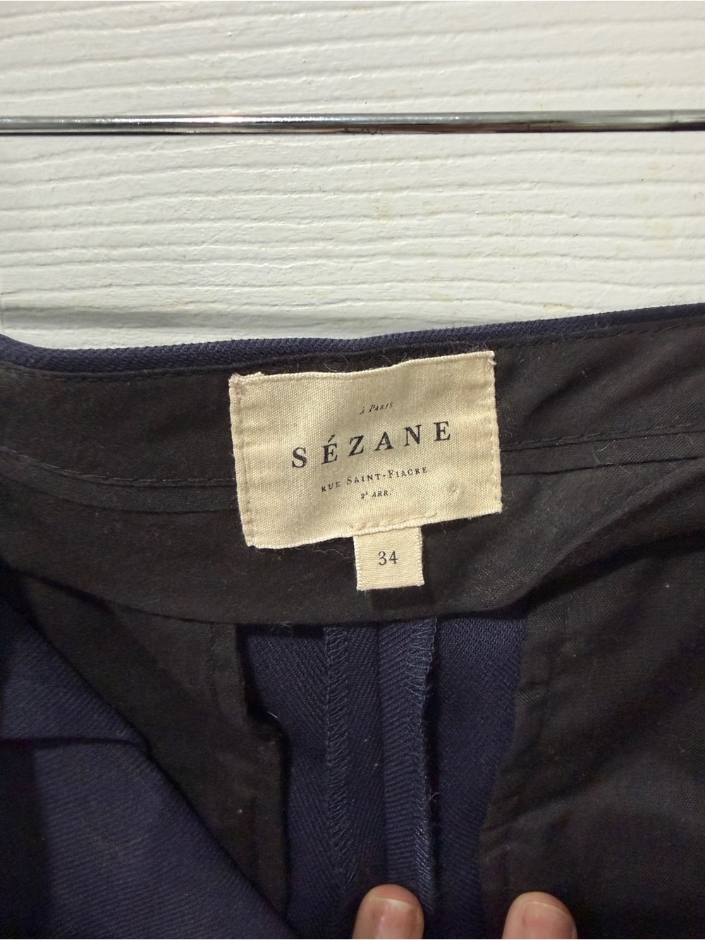 Sézane Dan Trousers Navy,  Size 34 US 2 - Picture 4 of 5